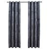 vidaXL m&oslash;rkl&aelig;gningsgardiner 2 stk. ringe 140 x 225 cm fl&oslash;jl antracit