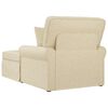 vidaXL Chaise lounge med volant med pude Creme 91 x 157 x 91 cm Stof