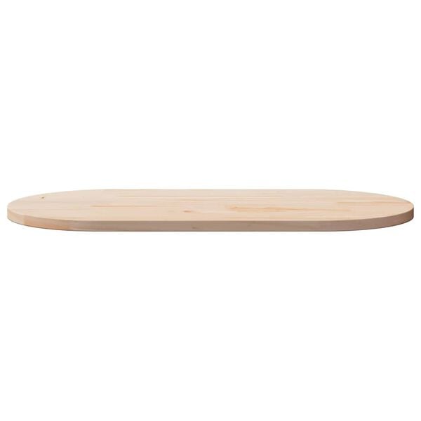 vidaXL bordplade 110x55x2,5 cm massivt træ fyrretræ oval