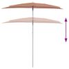 vidaXL halv parasol med stang 180x90 cm terrakotta