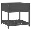 vidaXL plantekasse med hylde 82,5x82,5x81 cm massivt fyrretr&aelig; gr&aring;