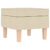vidaXL gyngestol med fodskammel stof Cremefarvet