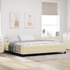 vidaXL Box spring seng med madras Creme 200 x 200 cm Stof