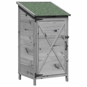 vidaXL Have Skur Gr&aring; 59,5 x 56 x 113,5 cm Massivt Fyrretr&aelig;