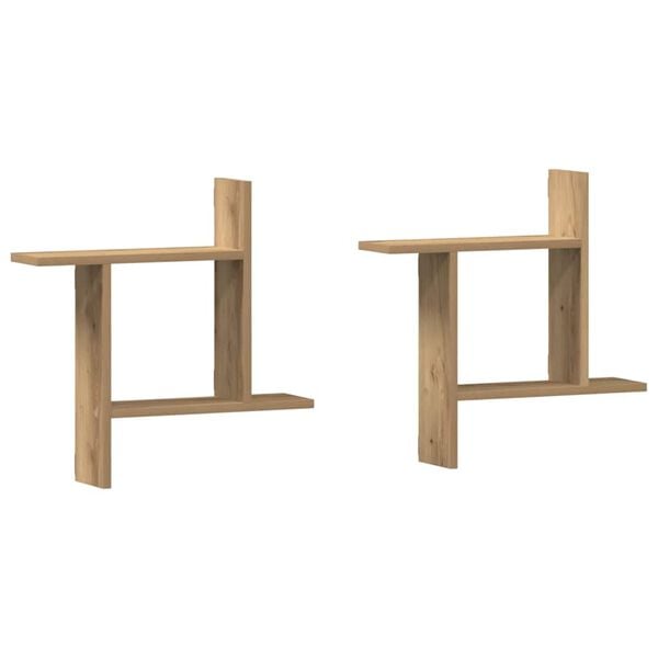 vidaXL plantestativer 2 stk. 50x12x50 cm konstrueret tr&aelig; egetr&aelig;sfarve