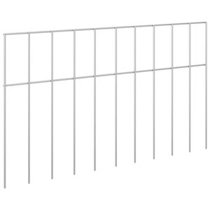 vidaXL Havehegnspane 24 stk. 50 x 30 cm Galvaniseret st&aring;l S&oslash;lv