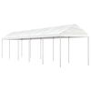 vidaXL pavillon med tag 11,15x2,28x2,69 m polyethylen hvid