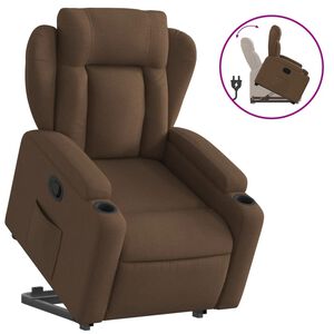 vidaXL l&oslash;ftestol stof brun