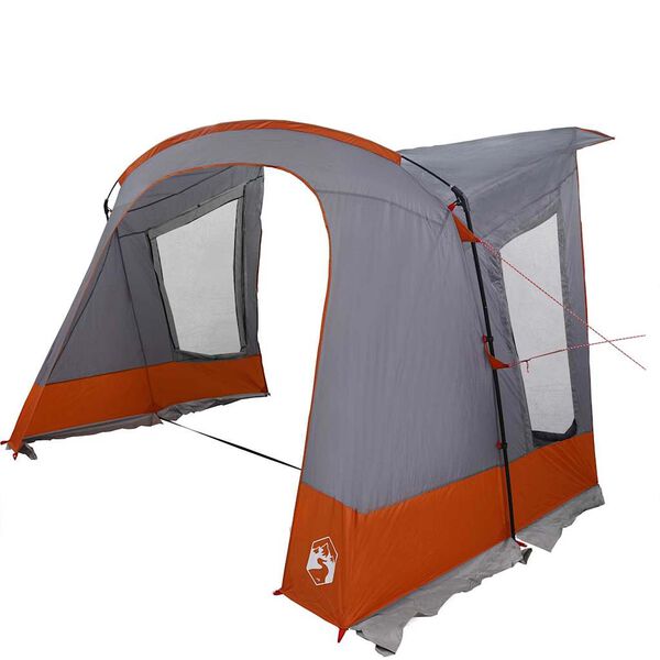 vidaXL Caravan Telt 3-Personer Gr&aring; og orange 252 x 245 x 245 cm