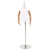 vidaXL Justerbar 120-157 cm Mannequin med Base Unisex PP Hvid