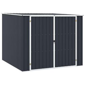 vidaXL haveskur 195x198x159 cm galvaniseret st&aring;l antracitgr&aring;