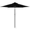 vidaXL parasol med st&aring;lstang 225x225x212 cm sort