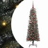 vidaXL Kunstigt juletr&aelig; Gr&oslash;n 120 cm PVC og plastik og st&aring;l