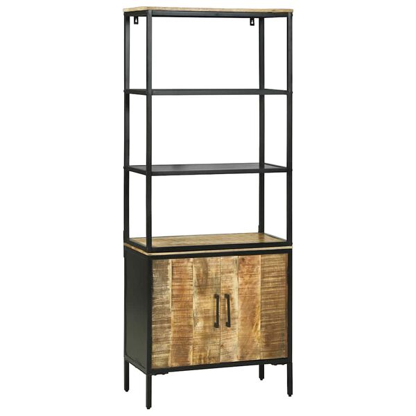 vidaXL Highboard Brun 70 x 35 x 180 cm Massivt mangotræ