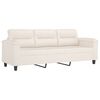 vidaXL 3-personers sofa m. puder og hynder 180 cm mikrofiberstof beige