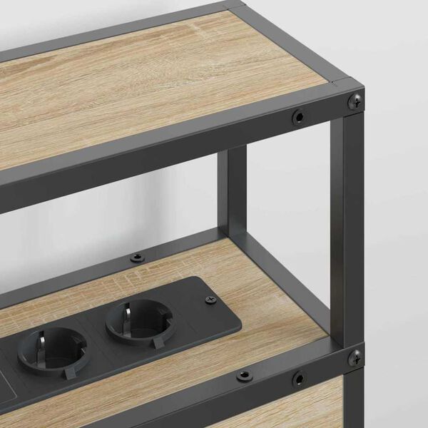 vidaXL Opbevaringshovedgavl med hylde Sonoma-eg 180 cm Konstrueret tr&aelig;