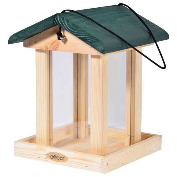 dobar fuglebr&aelig;t med silo tr&aelig; naturfarvet og gr&oslash;n