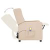vidaXL l&oslash;ftestol med massagefunktion stof cremefarvet