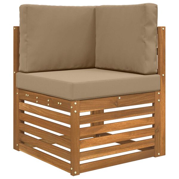 vidaXL Udend&oslash;rs Sofa Pude 3 pcs Gr&aring;brun Polyester