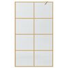 vidaXL Walk-in brusev&aelig;g Guld 115 x 195 cm h&aelig;rdet glas