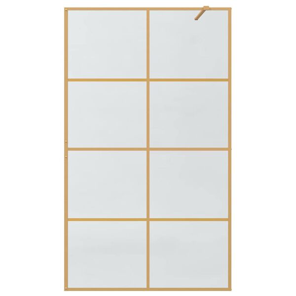 vidaXL Walk-in brusev&aelig;g Guld 115 x 195 cm h&aelig;rdet glas