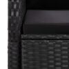 vidaXL spisebordss&aelig;t til haven 9 dele med hynder polyrattan sort