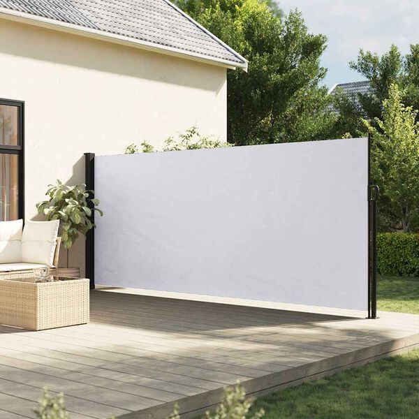 vidaXL sammenrullelig sidemarkise 160 x 600 cm hvid