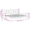 vidaXL sengeramme med sengegavl og fodgærde 200x200 cm metal sort