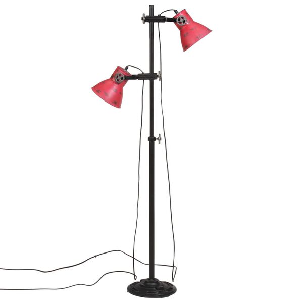 vidaXL gulvlampe 25 W 25x25x90/140 cm E27 rustik r&oslash;d