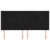 vidaXL sengegavl med kanter 183x16x118/128 cm fl&oslash;jl sort