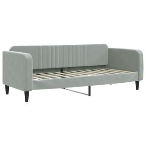 vidaXL daybed 80x200 cm velour lysegr&aring;