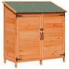 vidaXL Have Skur med tag Brun 106,5 x 56 x 113,5 cm Massivt Fyrretr&aelig;