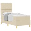 vidaXL Box spring seng med hovedg&aelig;rde Creme 80 x 200 cm Stof