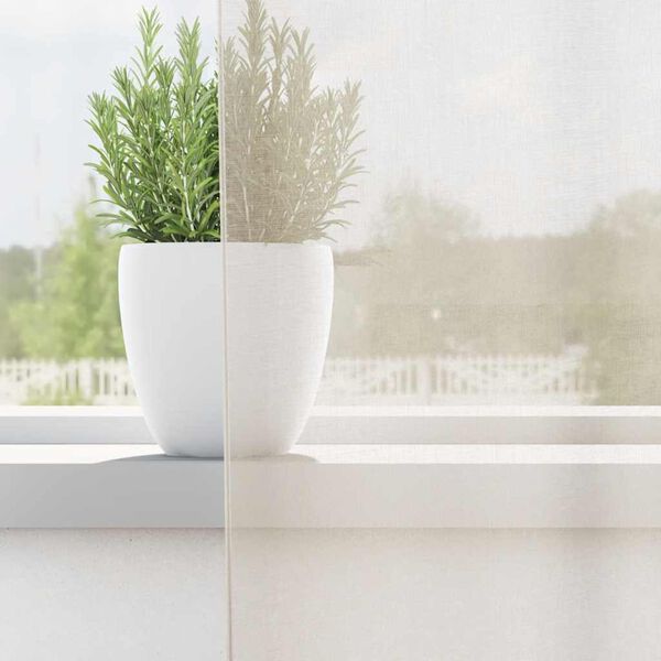 vidaXL voile-gardiner med stanglommer 2 stk. cremefarvet