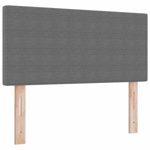 vidaXL LED sengegavl med LED-lysstrimler Lysegr&aring; 80 cm Velourstof
