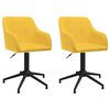vidaXL drejelige spisebordsstole 2 stk. stof gul
