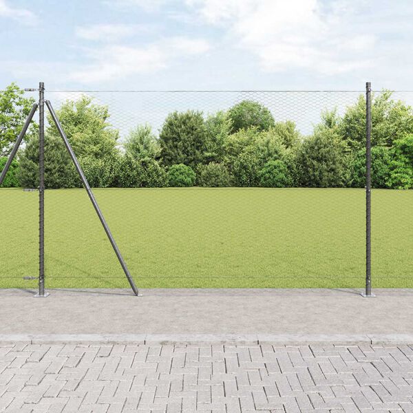 vidaXL Hegnsp&aelig;l Gr&aring; 100 x 1,4 m (25 mm mesh) St&aring;l og PVC