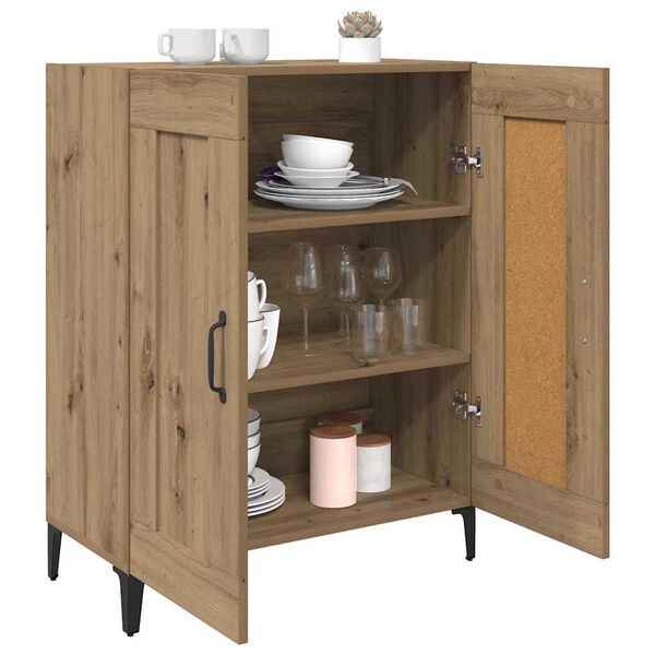 vidaXL Sideboard Artisan Egetr&aelig; 69,5 x 34 x 90 cm Konstrueret tr&aelig;