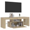 vidaXL tv-bord med LED-lys 120x35x40 cm sonoma-eg