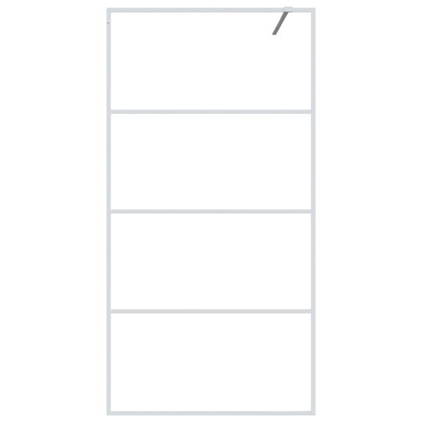 vidaXL brusev&aelig;g 100x195 cm klart sikkerhedsglas hvid