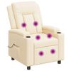 vidaXL Massagel&aelig;nestol Cremefarvet 75 x 95 x 100 cm Stof