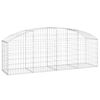 vidaXL buet gabionkurv 200x50x60/80 cm galvaniseret jern