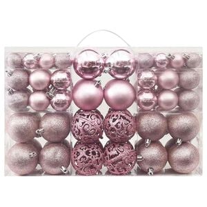 vidaXL julekugles&aelig;t 100 stk. pink