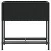 vidaXL plantekasser 2 stk. med hylde 70x28x70 cm polyrattan sort