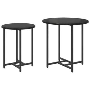 vidaXL Sidebordss&aelig;t 2 stk. Sort eg 50 x 50 x 50 cm