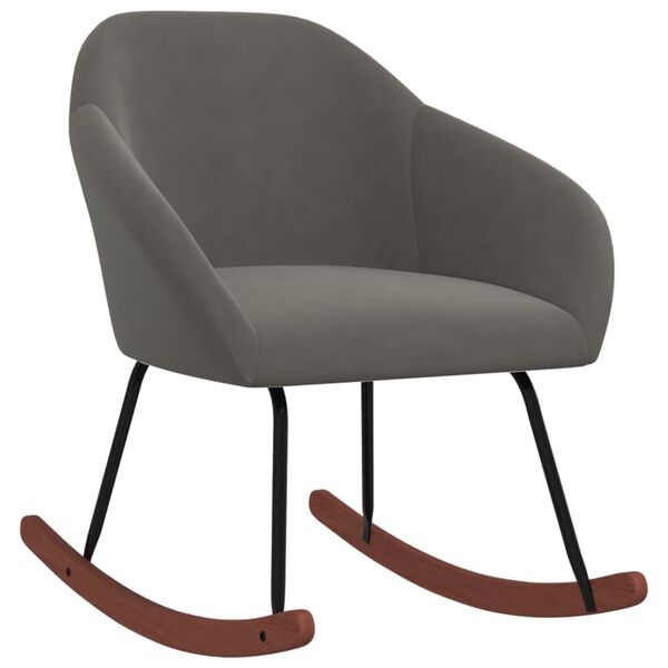 vidaXL gyngestol stof m&oslash;rkegr&aring;