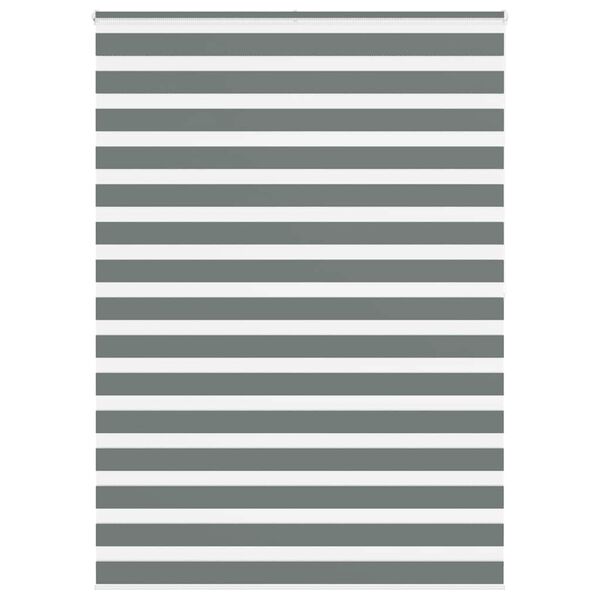 vidaXL zebragardin m&oslash;rkegr&aring; 165x200 cm stofbredde 160,9 cm polyester