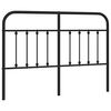 vidaXL udskiftningsgavl 150 cm metal sort