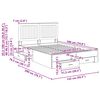 vidaXL Sengestel med hovedg&aelig;rde Sonoma eg 140 x 190 cm Konstrueret tr&aelig;