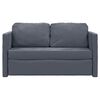 vidaXL 2-i-1 sovesofa 122x204x55 cm velour mørkegrå
